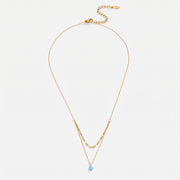 Lelice Naxos Opal Necklace in gold on a white background