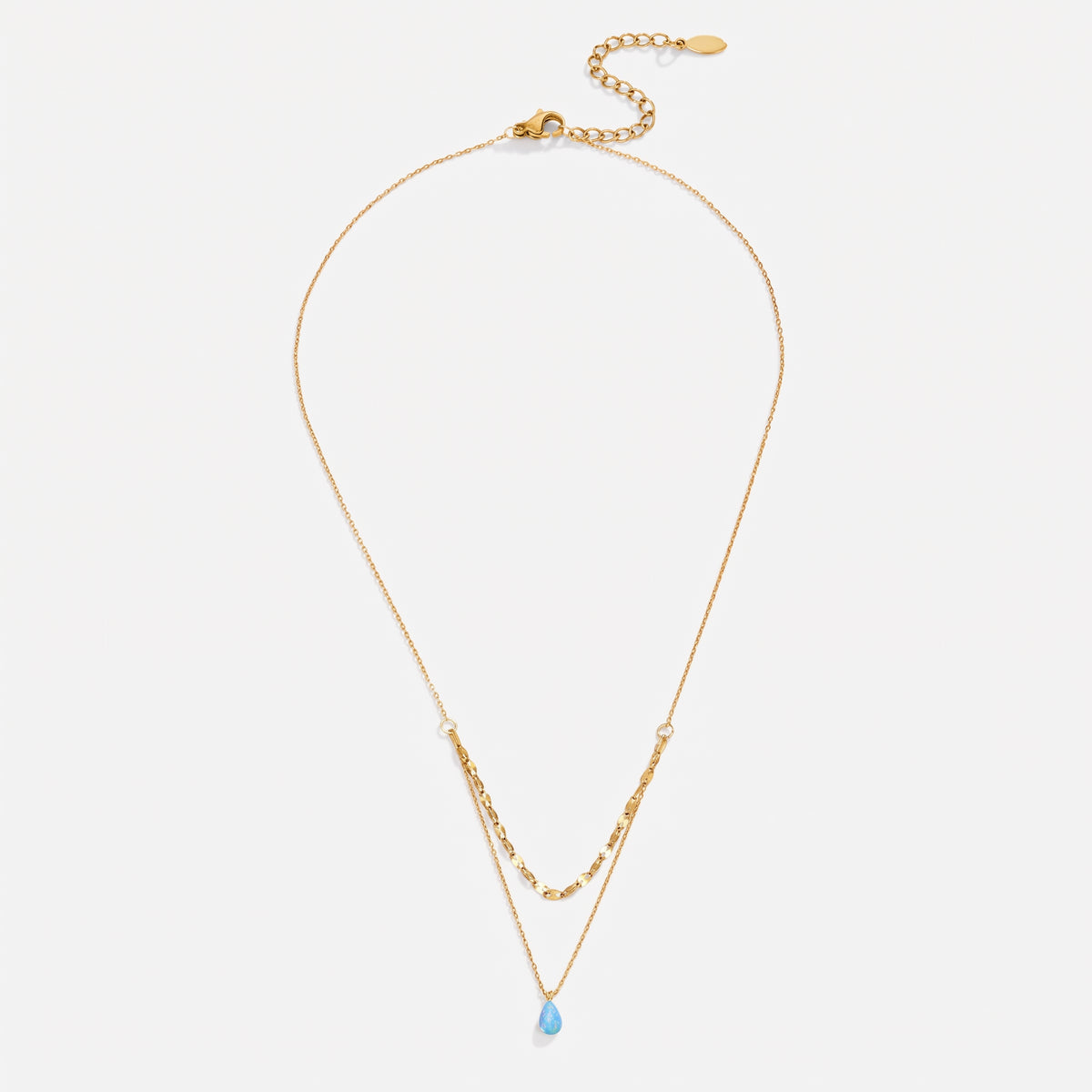 Lelice Naxos Opal Necklace in gold on a white background