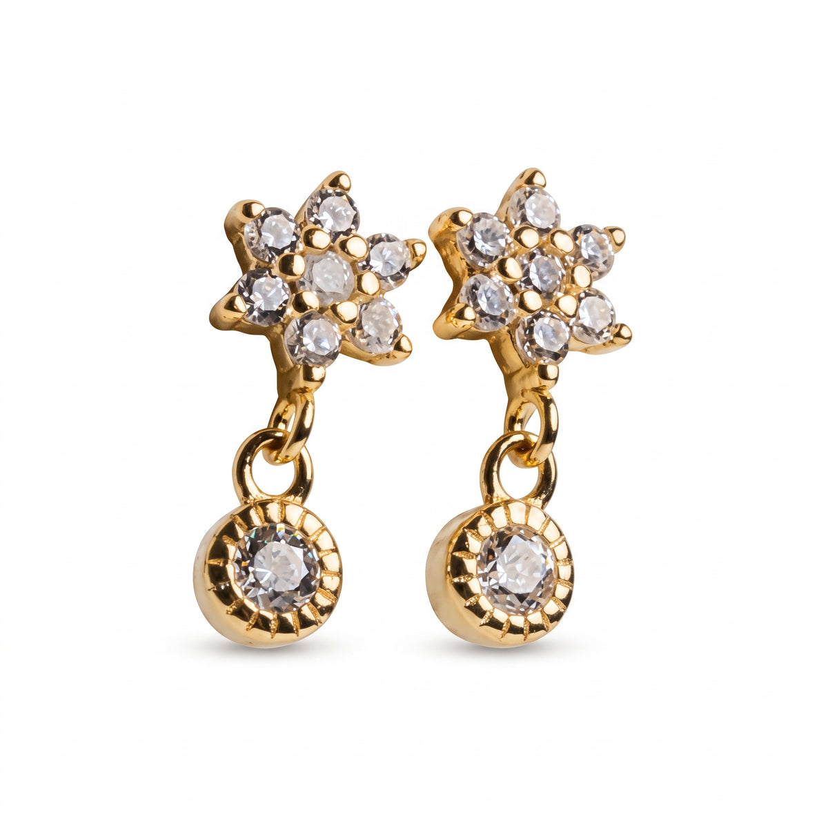 Lelice Nina Petite Studs in gold on a white background