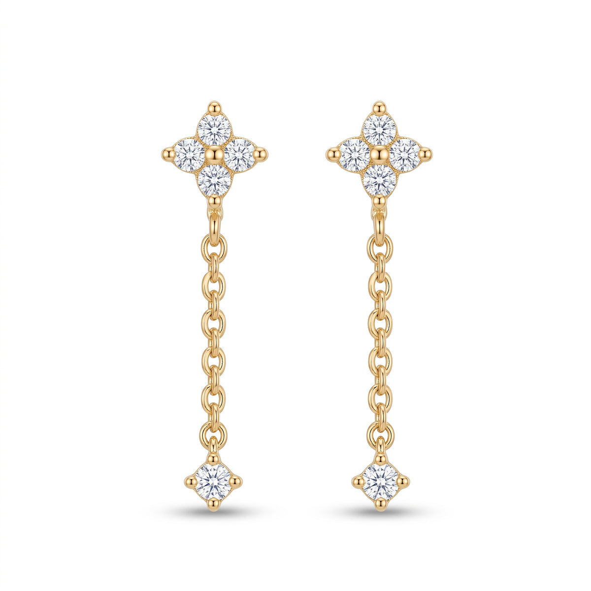 Lelice Noémie Drop Earrings in gold on a white background