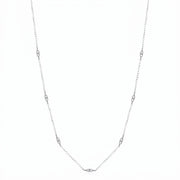 Lelice Nora Zircon Necklace in silver on a white background