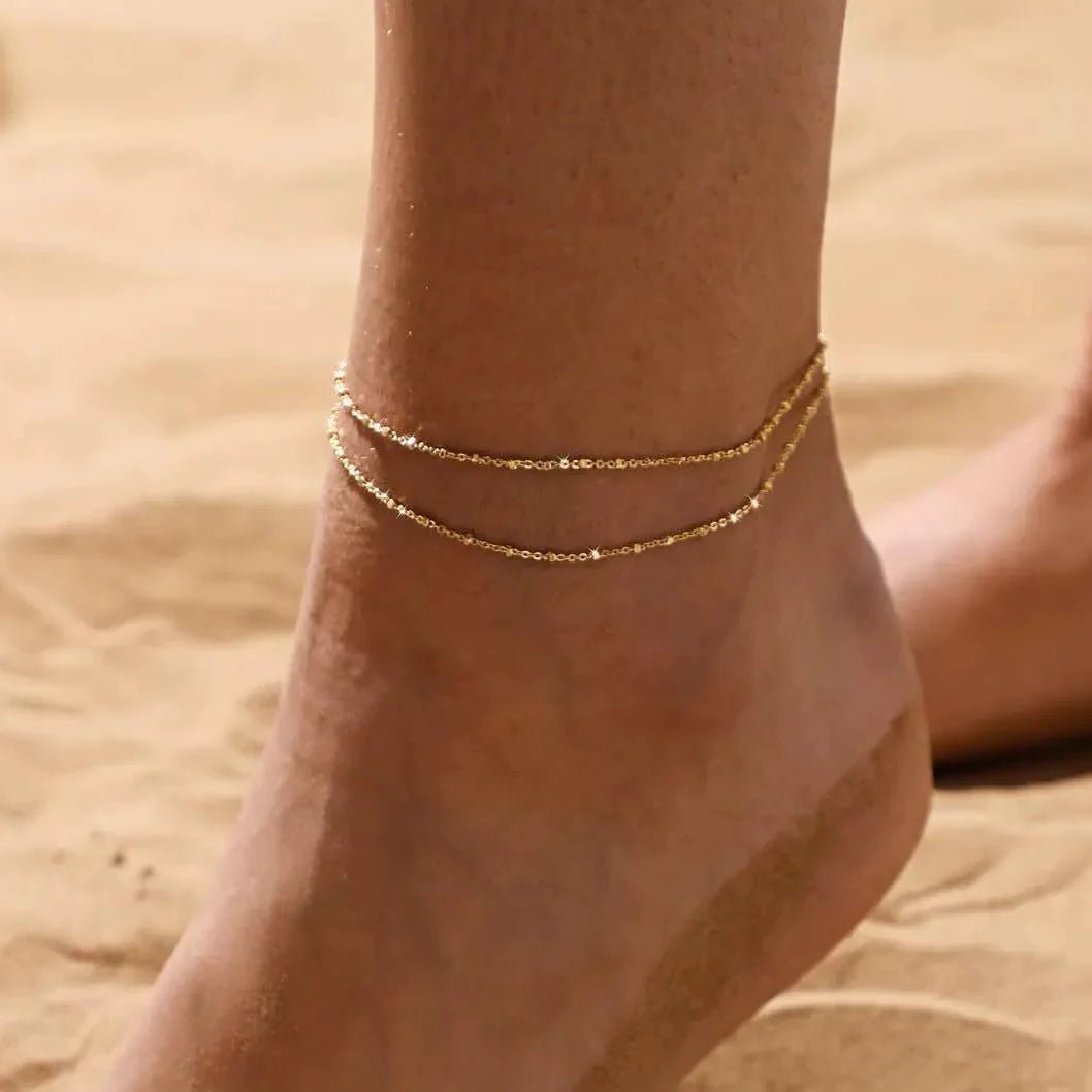 Nova Layered Anklet - Anklet - Lelice Jewelry