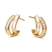 Lelice Odette Pearl Earrings in gold on a white background
