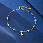 Nia Gold Clover Anklet