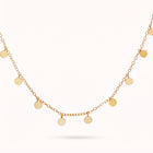 Lelice Penny Charm Necklace in gold on a white background