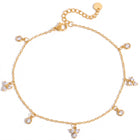 Lelice Petite Bloom Anklet in gold on a white background