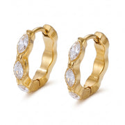 Lelice Petite Luxe Huggies in gold on a white background
