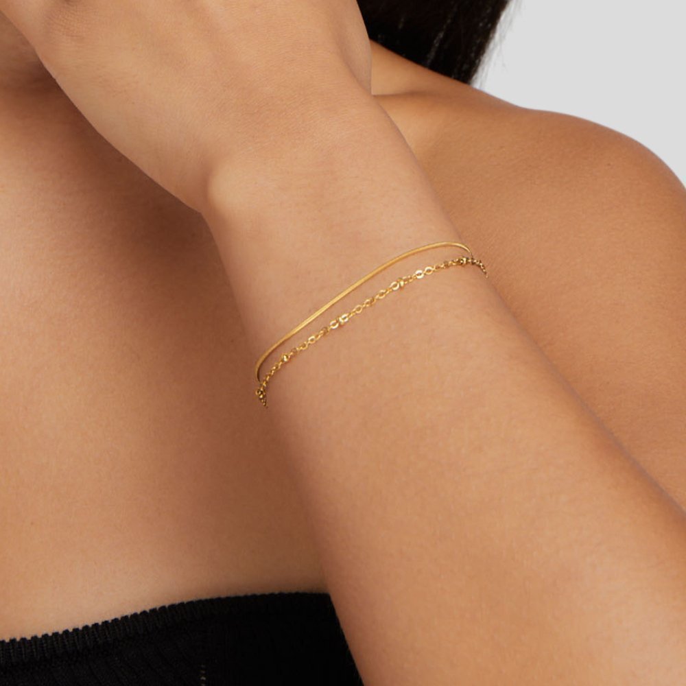 Rosa Gold Bracelet - Bracelet - Lelice Jewelry