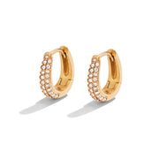 Lelice Rose Sparkle Hoops in gold on a white background