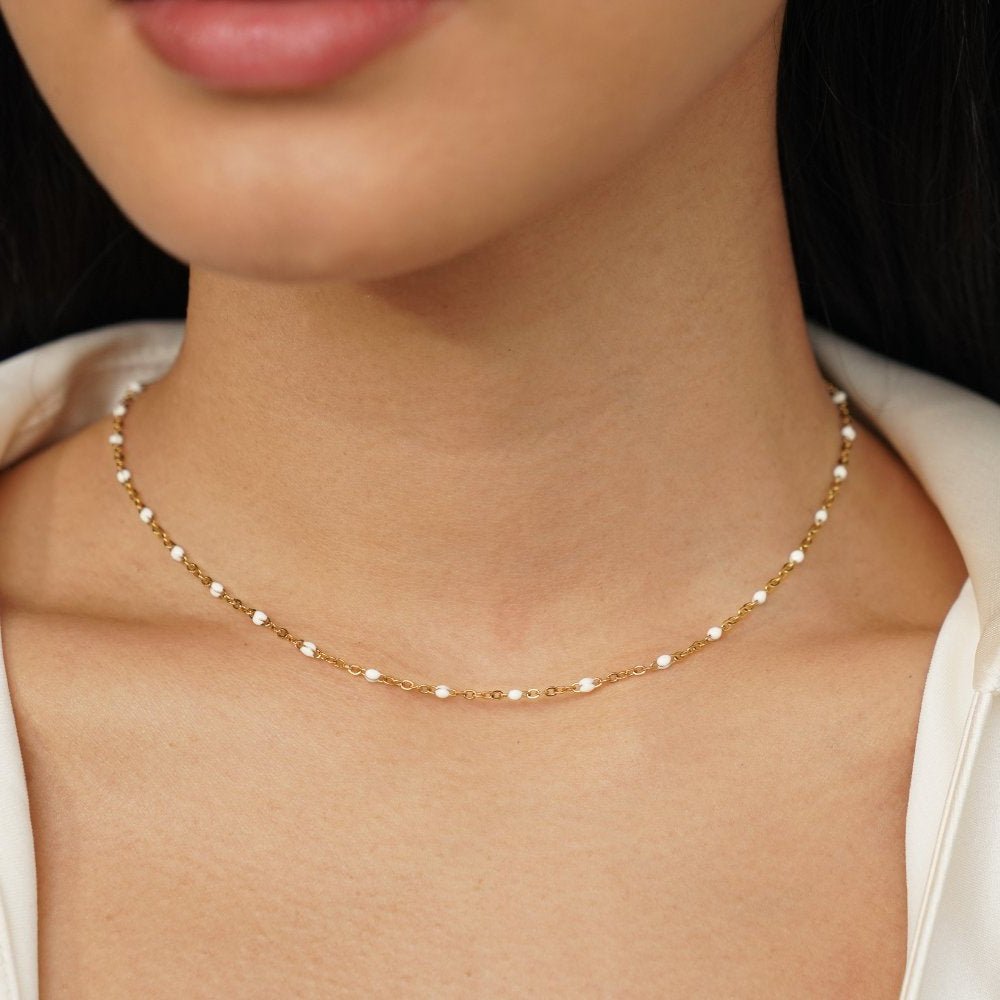 Santorini Bead Necklace - Necklace - Lelice Jewelry