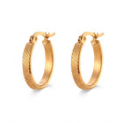Lelice Sarah Minimal Hoops in gold on a white background