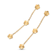 Lelice Senna Floral Earrings in gold on a white background