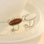 Oriane Oval Stone Ring Set