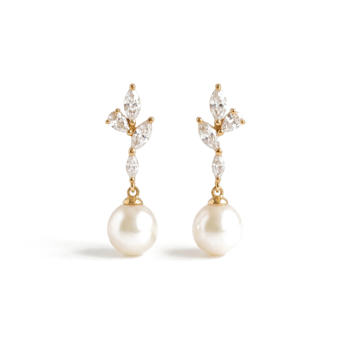 Lelice Simone Baroque Earrings in gold on a white background