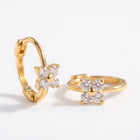 Lelice Sparkle Gold Hoops on a white background