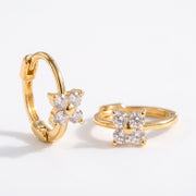 Lelice Sparkle Gold Hoops on a white background