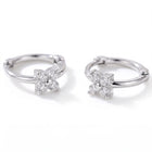 Lelice Sparkle Silver Hoops on a white background