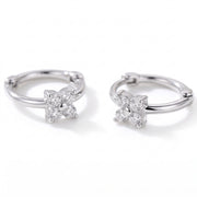 Lelice Sparkle Silver Hoops on a white background