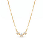Lelice Blossom Trio Necklace in gold on a white background