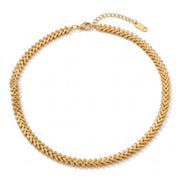 Lelice V-Link Choker in gold on a white background