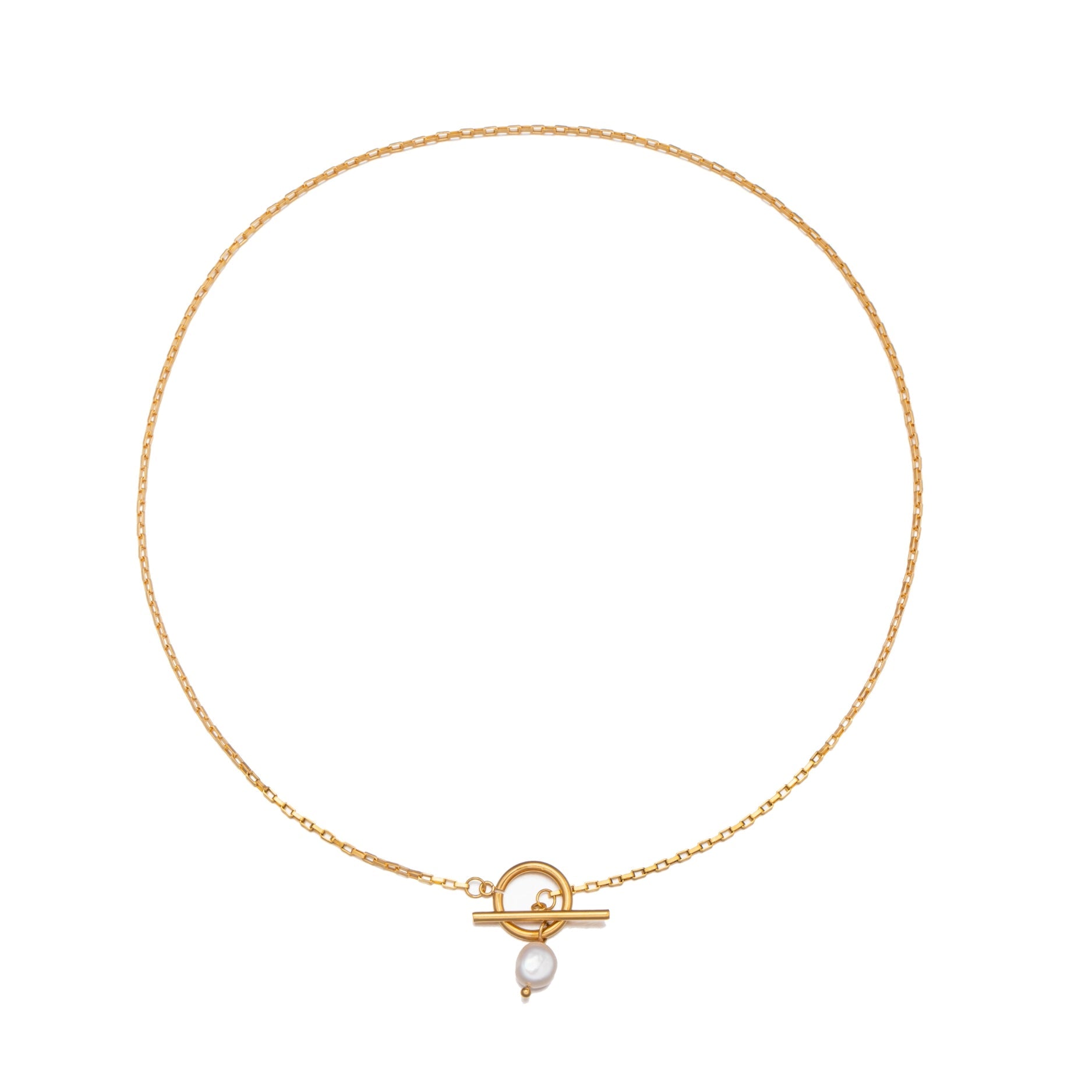 Riviera Gold Pearl Necklace