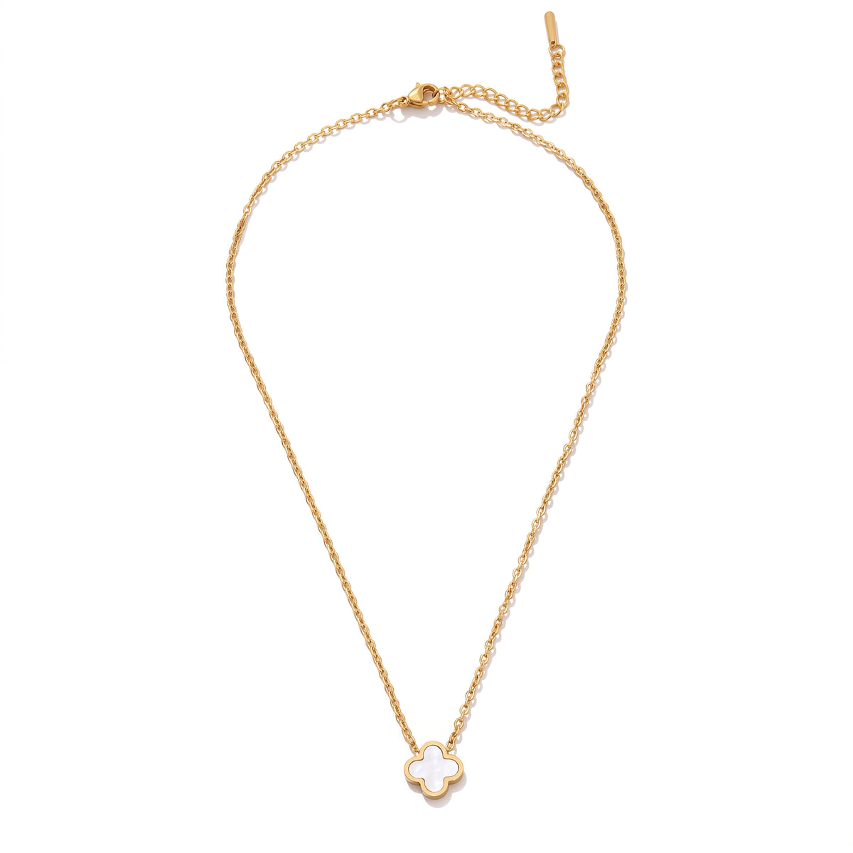 Lelice Verona Clover Pendant in gold on a white background
