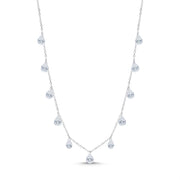 Lelice Vivienne Drop Necklace in silver on a white background