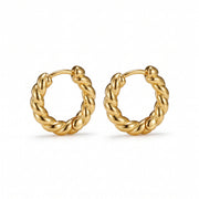 Lelice Zoe Spiral Earrings in gold on a white background